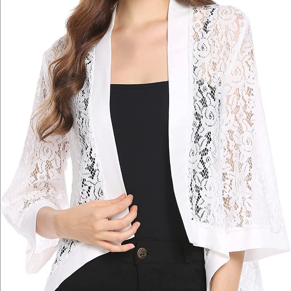 Lace sheer cardigan